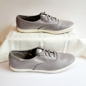 Keds Metallic Silver Sneakers Sz 8.5